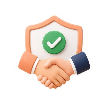 Handshake representing customer trust