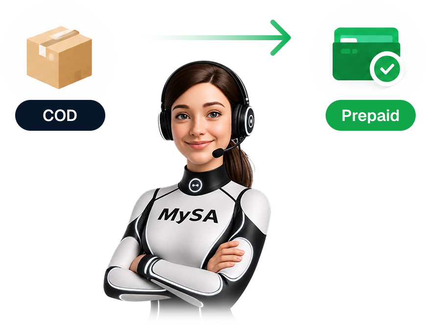 MySA converting a cash-on-delivery order to a prepaid order